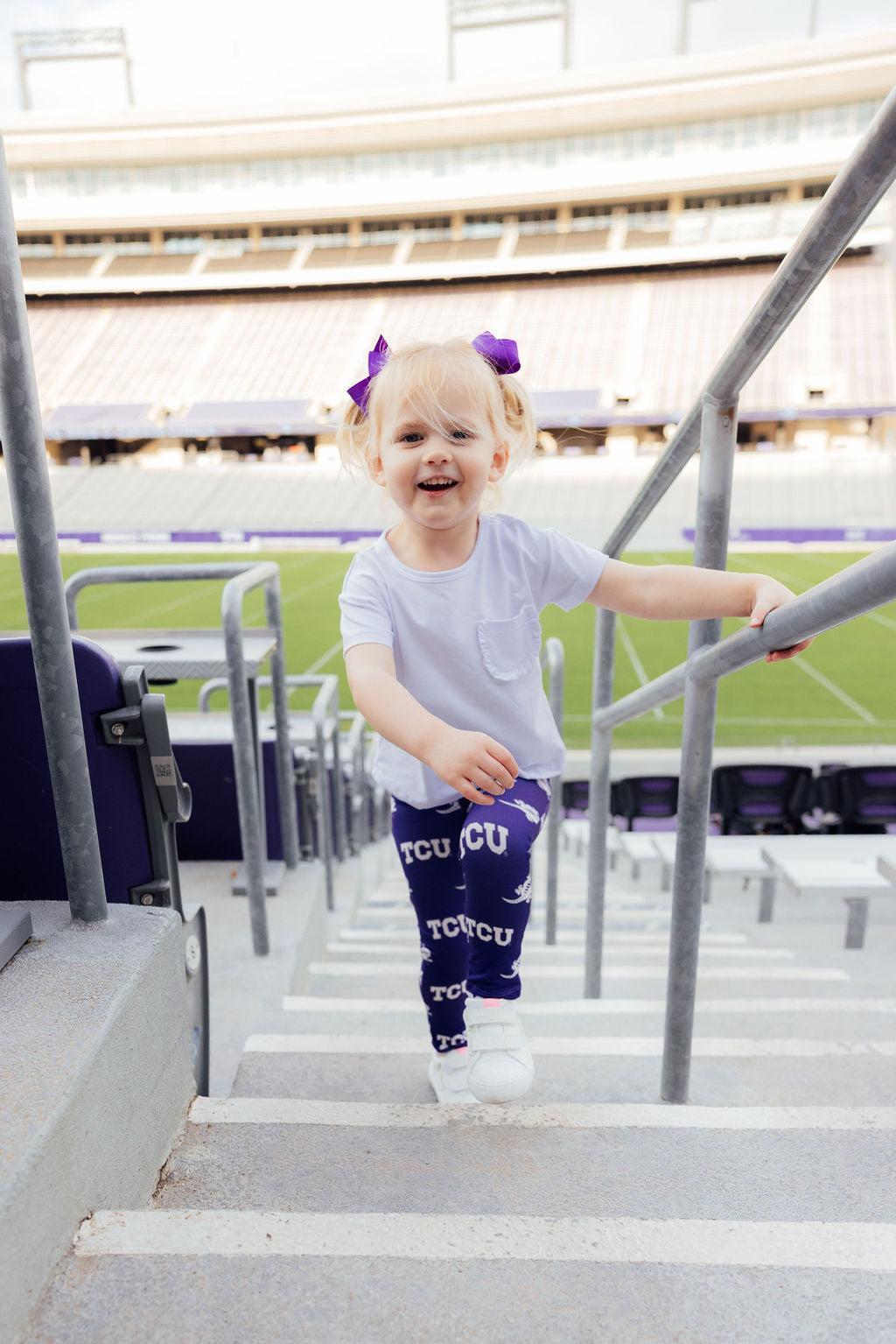 TCU Purple Frog Leggings-Mila & Rose ®