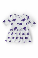 SALE TCU White Frog 3/4 Sleeve Twirl Bodysuit-Mila & Rose ®