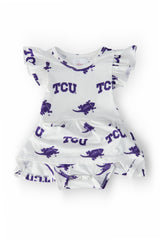 TCU White Frog S/S Flutter Twirl Bodysuit-Mila & Rose ®