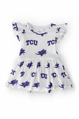 TCU White Frog S/S Flutter Twirl Bodysuit-Mila & Rose ®