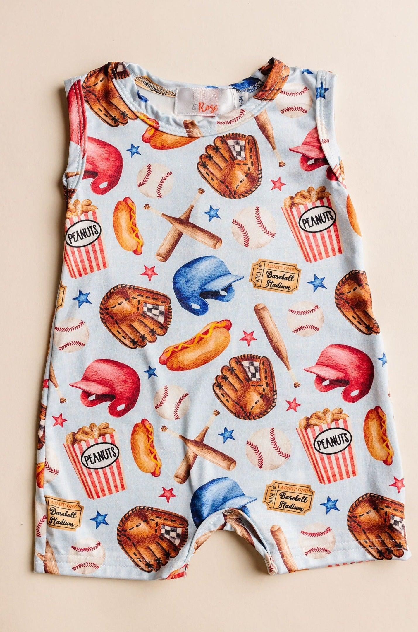 Take Me Out to the Ballgame Shorty One-Piece-Mila & Rose ®