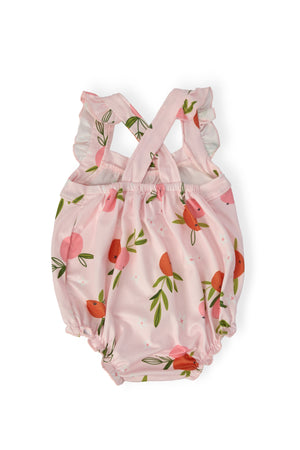 Tangerine Ruffle Cross Back Romper-Mila & Rose ®