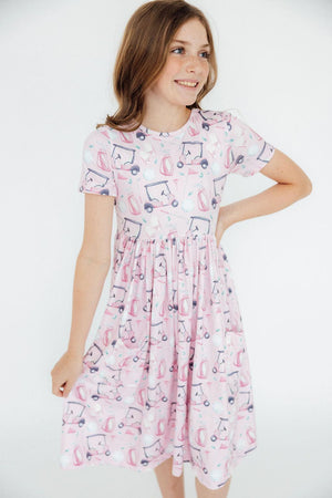 Tee Time S/S Pocket Twirl Dress-Mila & Rose ®
