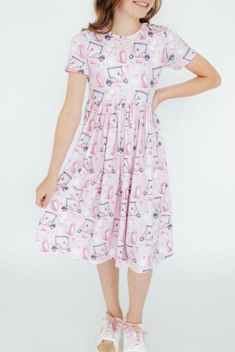 (S) Tee Time S/S Pocket Twirl Dress-Mila & Rose ®