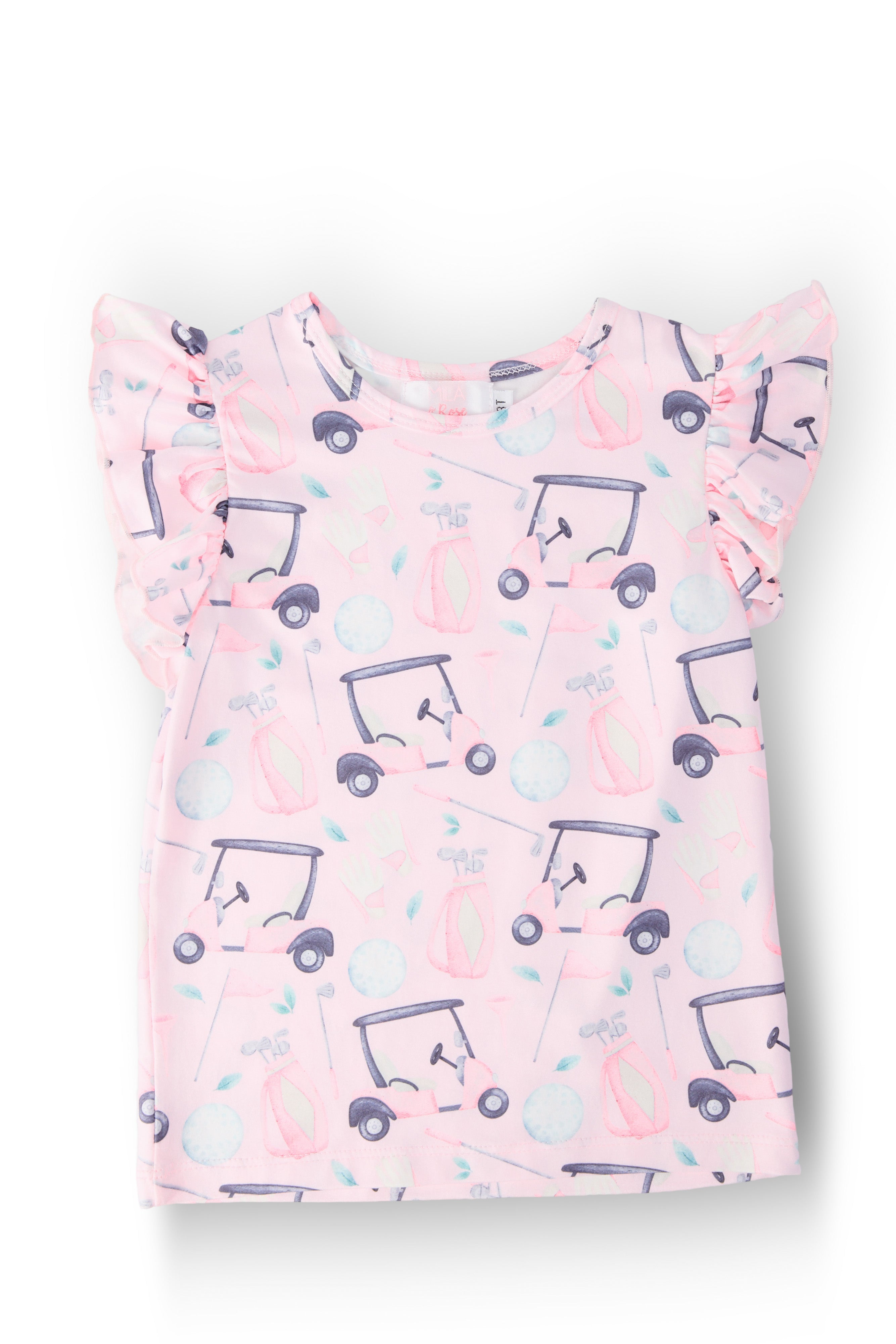 Tee Time S/S Ruffle Tee-Mila & Rose ®