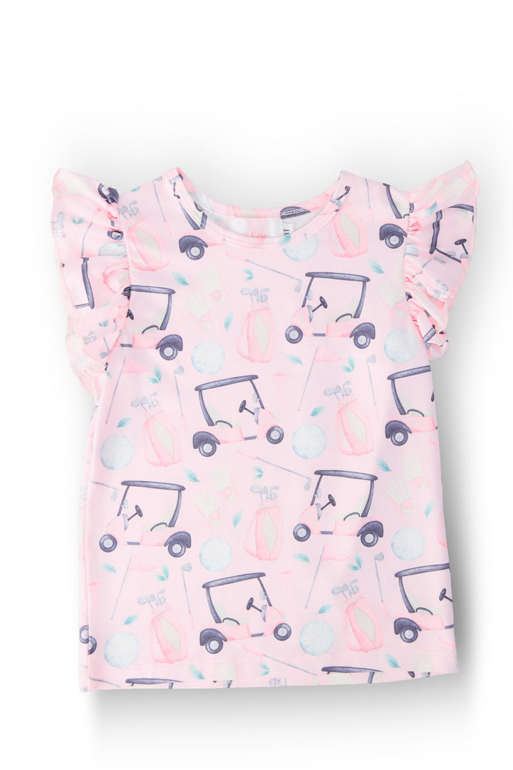 Tee Time S/S Ruffle Tee-Mila & Rose ®