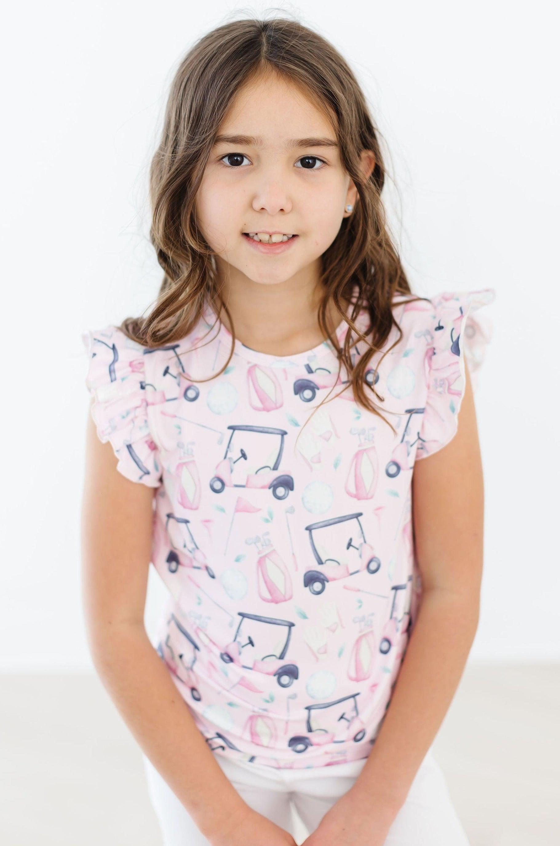 Tee Time S/S Ruffle Tee-Mila & Rose ®