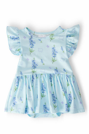 Texas Bluebonnets S/S Flutter Twirl Bodysuit-Mila & Rose ®