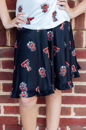 Texas Tech Black Raider Red Twirl Skort-Mila & Rose ®