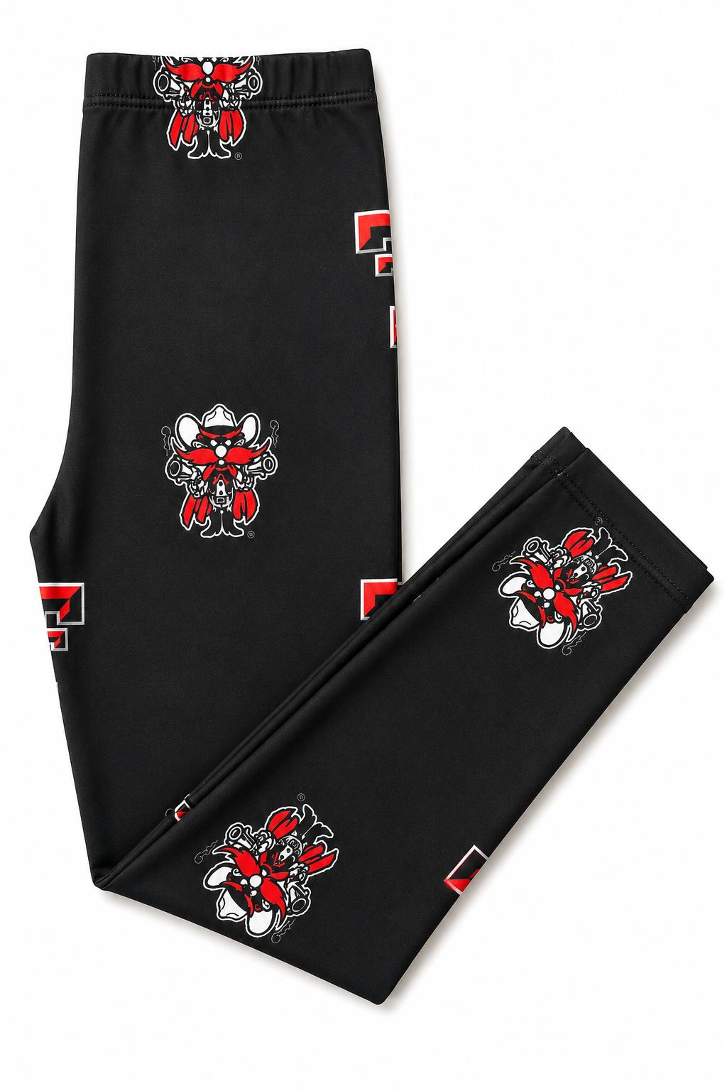 Texas Tech Black Raider Red Leggings-Mila & Rose ®