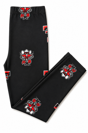 Texas Tech Black Raider Red Leggings