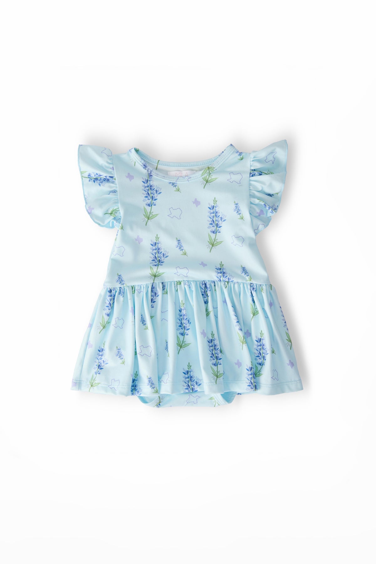 Texas Bluebonnets S/S Flutter Twirl Bodysuit-Mila & Rose ®