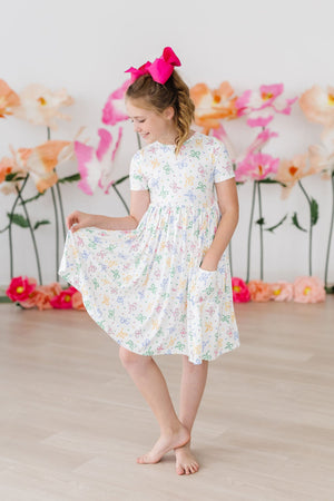 Tied in Love S/S Pocket Twirl Dress-Mila & Rose ®