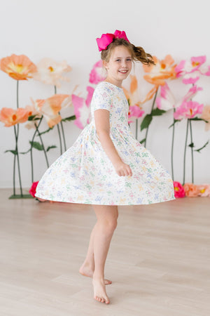Tied in Love S/S Pocket Twirl Dress-Mila & Rose ®
