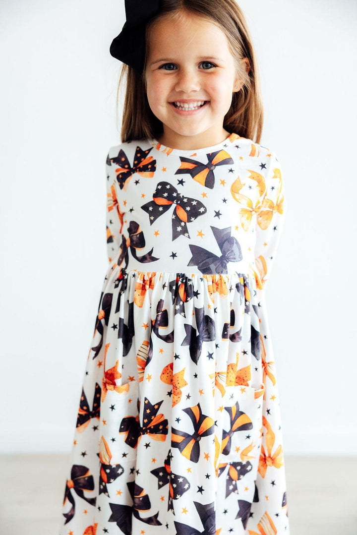 Trick or Twirl 3/4 Sleeve Pocket Twirl Dress-Mila & Rose ®