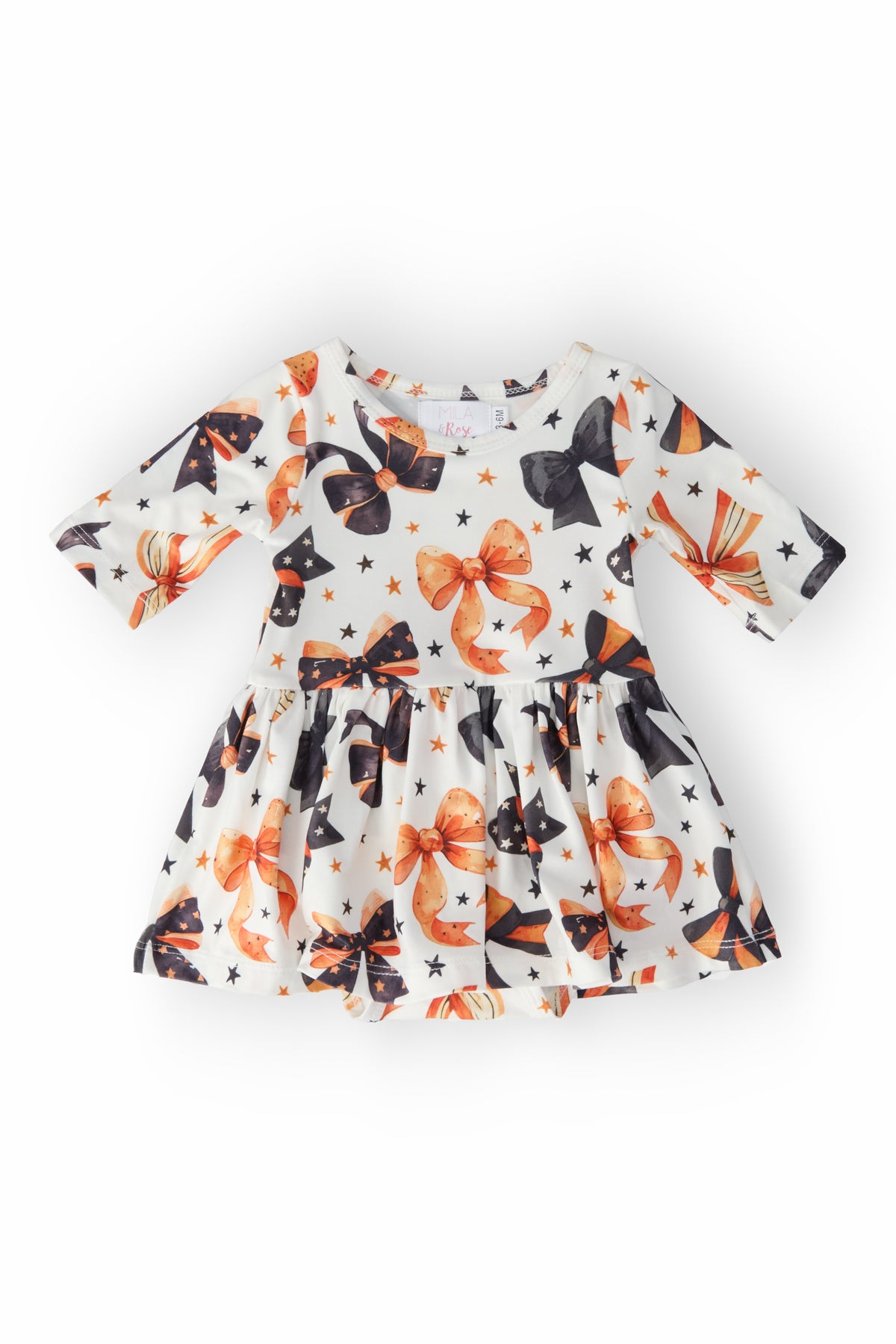 Trick or Twirl 3/4 Sleeve Twirl Bodysuit-Mila & Rose ®