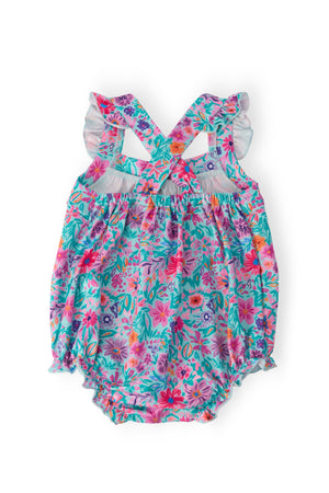 Tropical Garden Ruffle Cross Back Romper-Mila & Rose ®