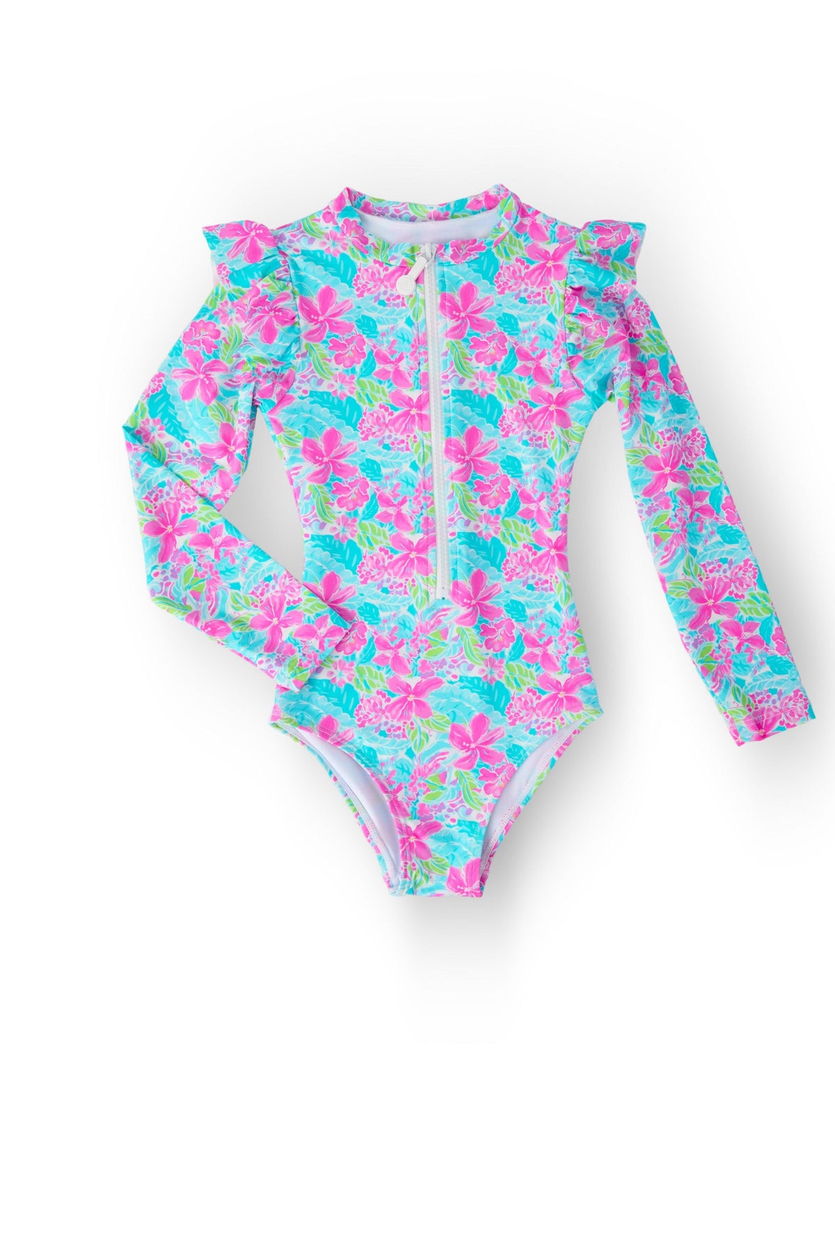 Tropical Punch L/S Flutter One-Piece Swimsuit-Mila & Rose ®