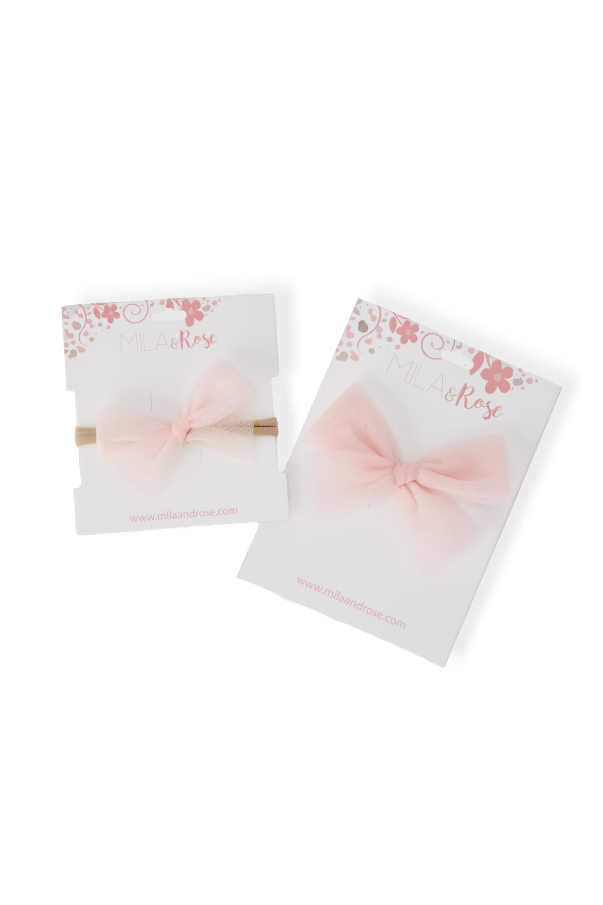Tulle Hair Bow - Light Pink-Mila & Rose ®