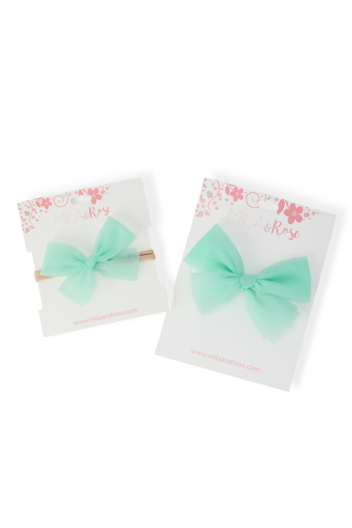 Tulle Hair Bow - Pastel Green-Mila & Rose ®