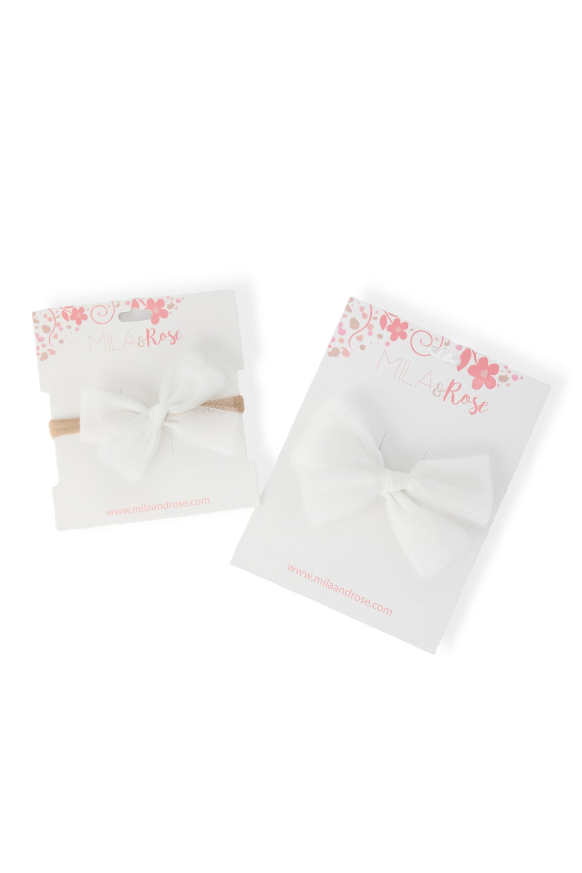 Tulle Hair Bow - White-Mila & Rose ®