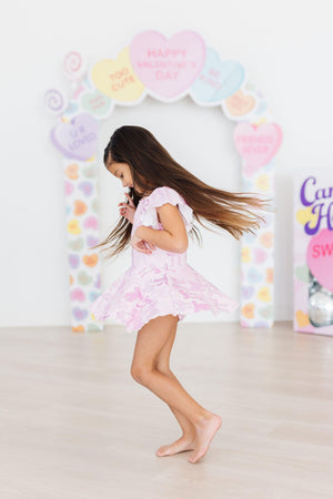 (V) Twinkle Ties S/S Twirl Leotard-Mila & Rose ®