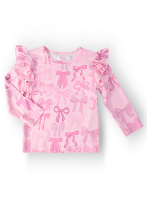 Twinkle Ties L/S Ruffle Tee-Mila & Rose ®