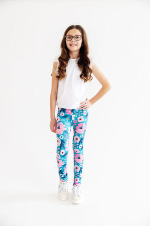 Twirling in Teal Leggings-Mila & Rose ®