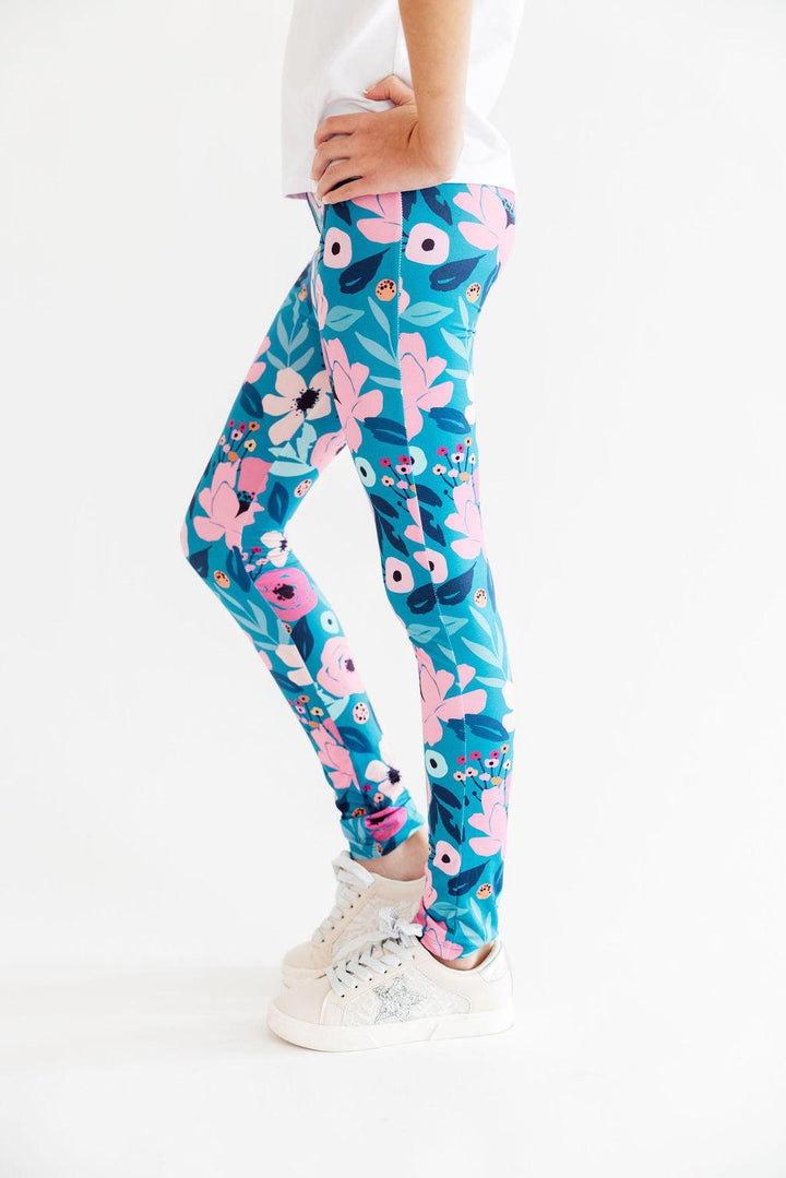 Twirling in Teal Leggings-Mila & Rose ®