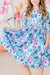 Twirling in Teal 3/4 Sleeve Pocket Twirl Dress-Mila & Rose ®