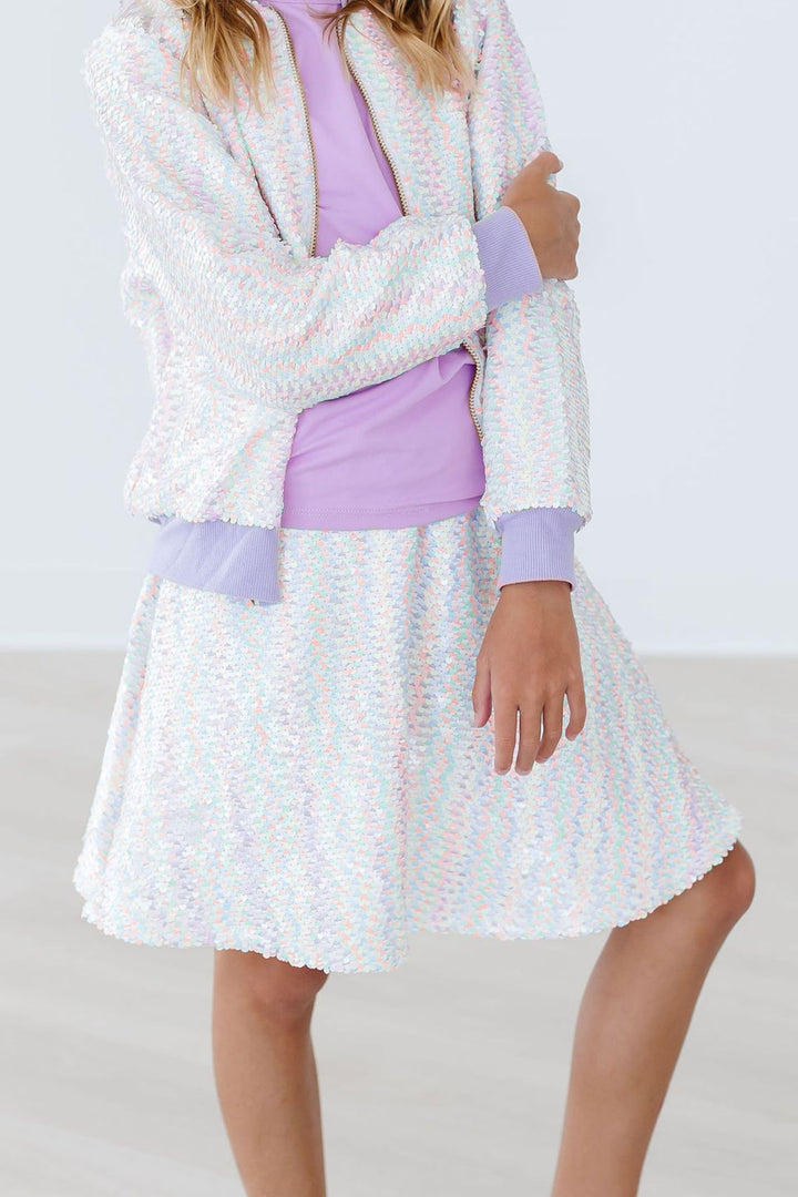 Unicorn Flip Sequin Twirl Skort-Mila & Rose ®