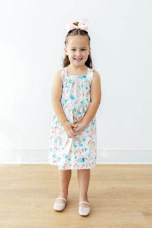 Unicorn Kisses Ruffle Cross Back Dress-Mila & Rose ®