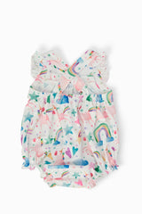 SALE Unicorn Kisses Ruffle Cross Back Romper-Mila & Rose ®