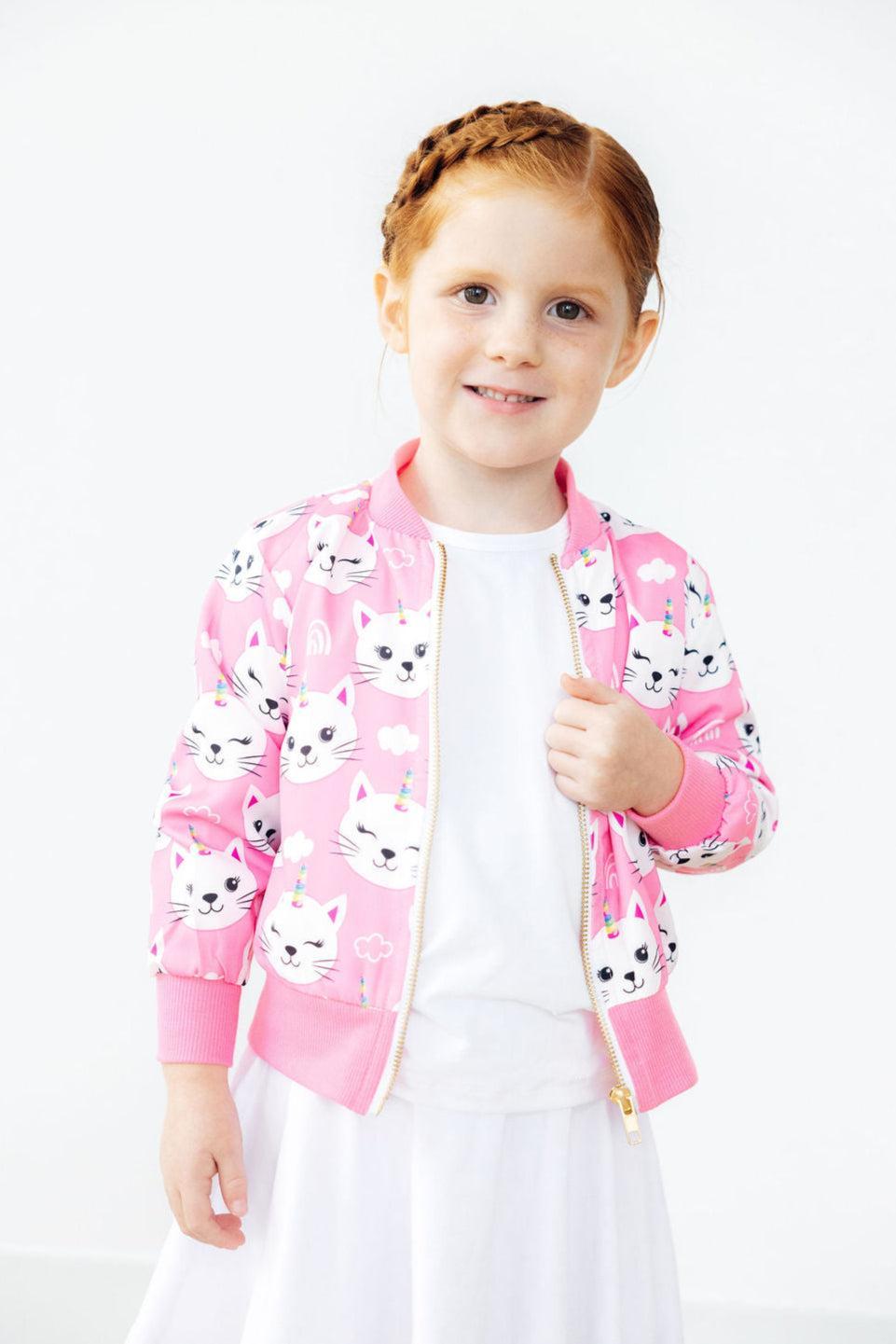 Unicorn Kitties Satin Jacket-Mila & Rose ®