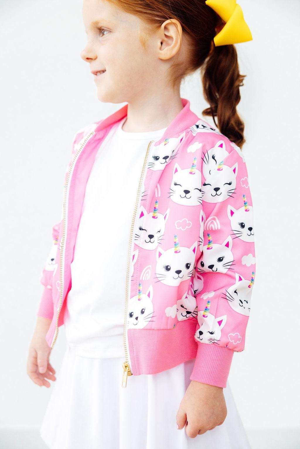 Unicorn Kitties Satin Jacket-Mila & Rose ®