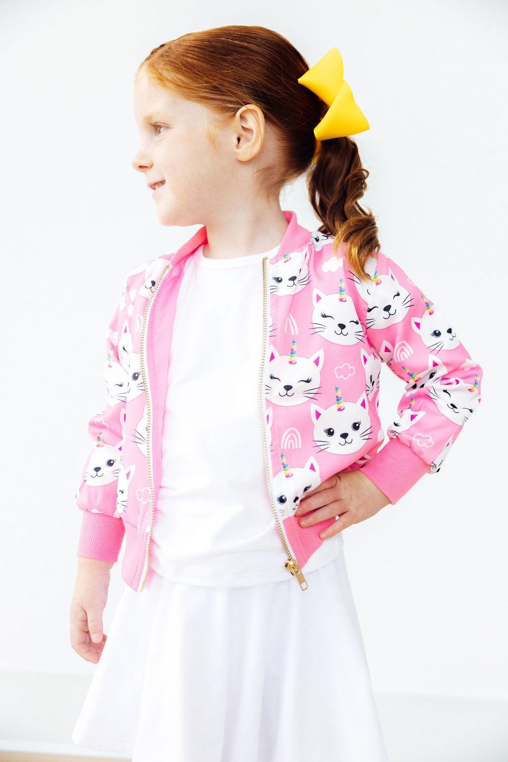 Unicorn Kitties Satin Jacket-Mila & Rose ®