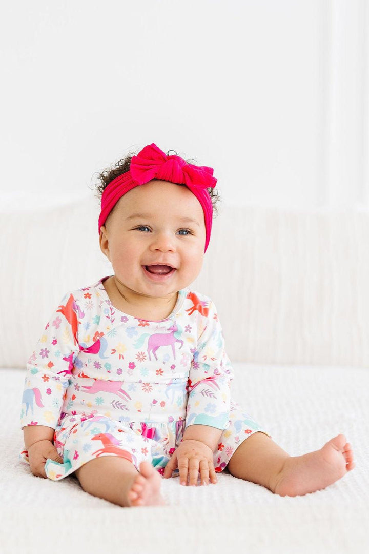 Unicorn Wish 3/4 Sleeve Twirl Bodysuit-Mila & Rose ®