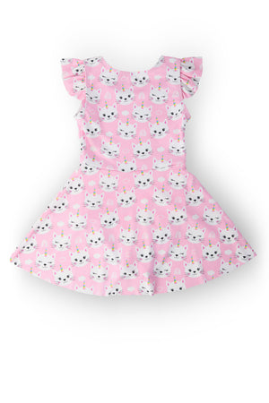Unicorn Kitties Flutter Sleeve Twirl Swimsuit-Mila & Rose ®