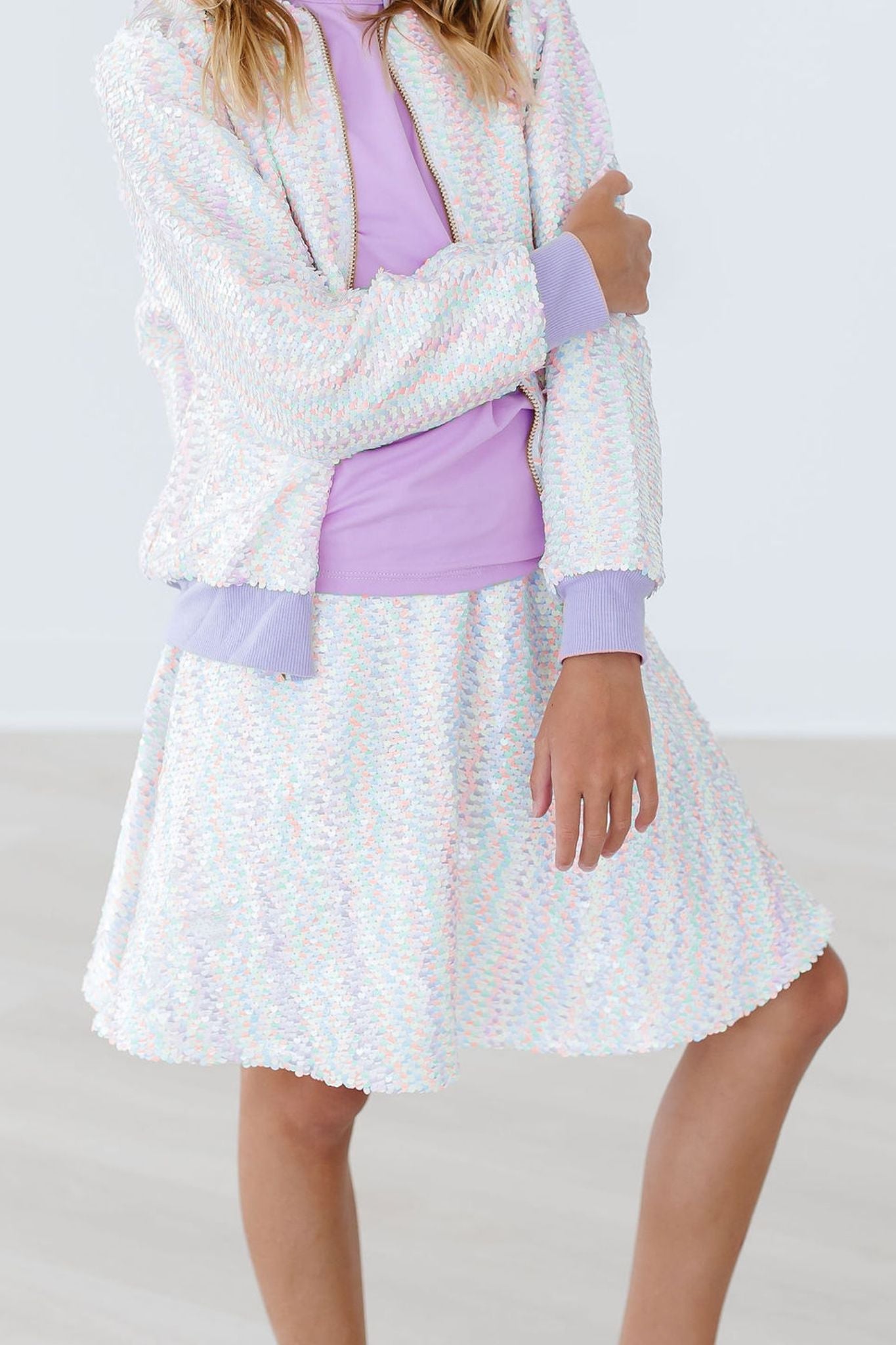 Unicorn Flip Sequin Twirl Skort-Mila & Rose ®