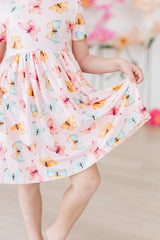 (V) Butterfly Kisses S/S Pocket Twirl Dress-Mila & Rose ®