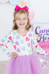 (V) Candy Hearts L/S Tutu Dress-Mila & Rose ®