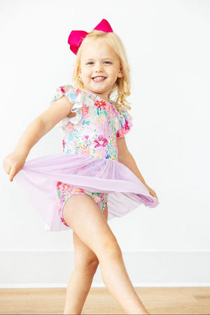 (V) Field of Flowers S/S Twirl Leotard-Mila & Rose ®