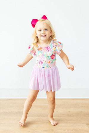 (V) Field of Flowers S/S Twirl Leotard-Mila & Rose ®