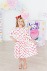(V) Lovebug 3/4 Sleeve Ruffle Twirl Dress-Mila & Rose ®