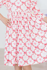 (V) Lovebug 3/4 Sleeve Ruffle Twirl Dress-Mila & Rose ®