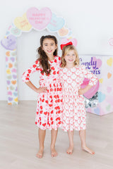 (V) Lovebug 3/4 Sleeve Ruffle Twirl Dress-Mila & Rose ®