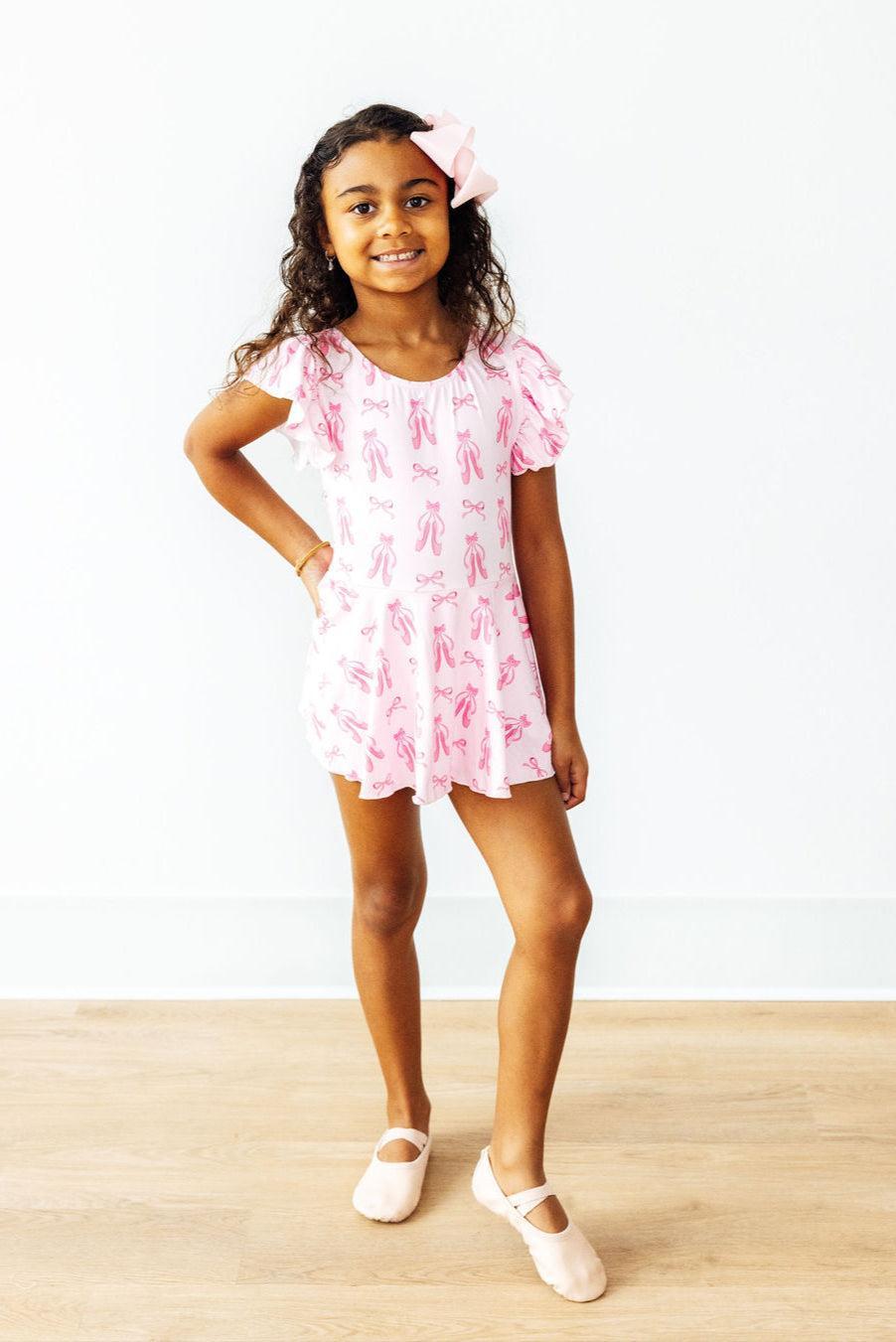 (V) Twirling en Pointe S/S Twirl Leotard-Mila & Rose ®