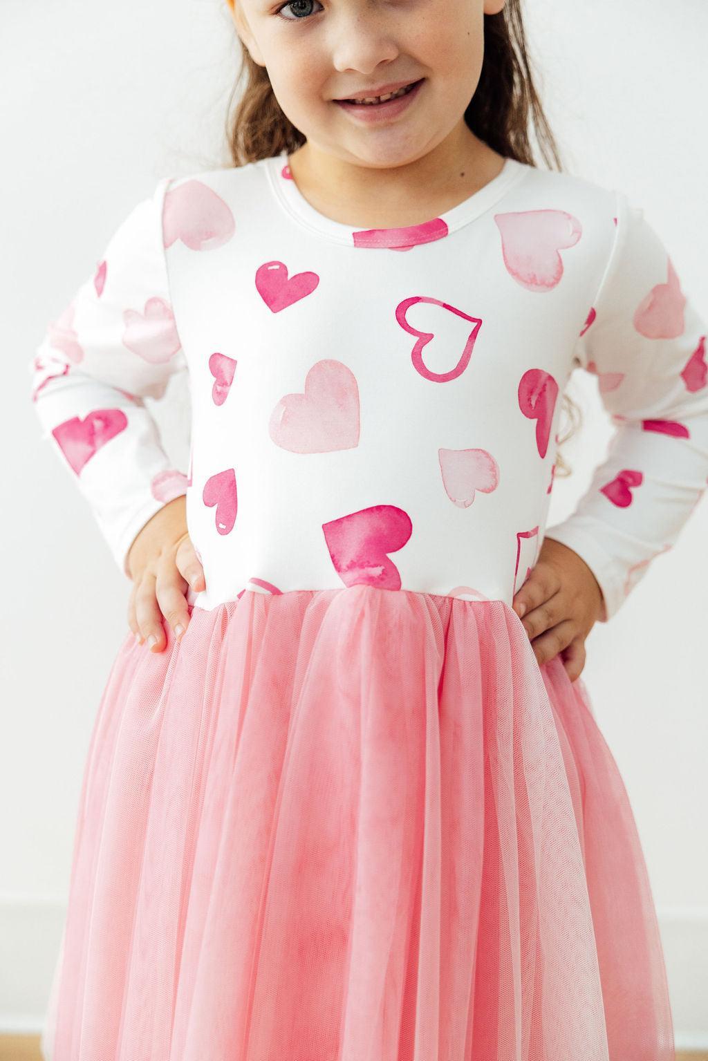 Girls' Valentine's Wishes Tutu Dress Size: 2T Toddler by Mila & Rose