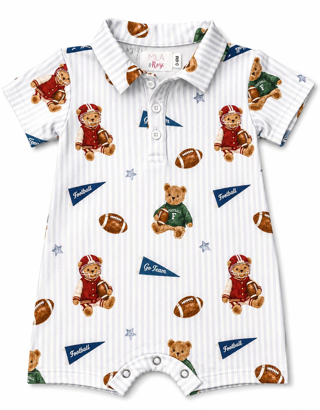 Varsity Bears Polo Shorty One-Piece-Mila & Rose ®