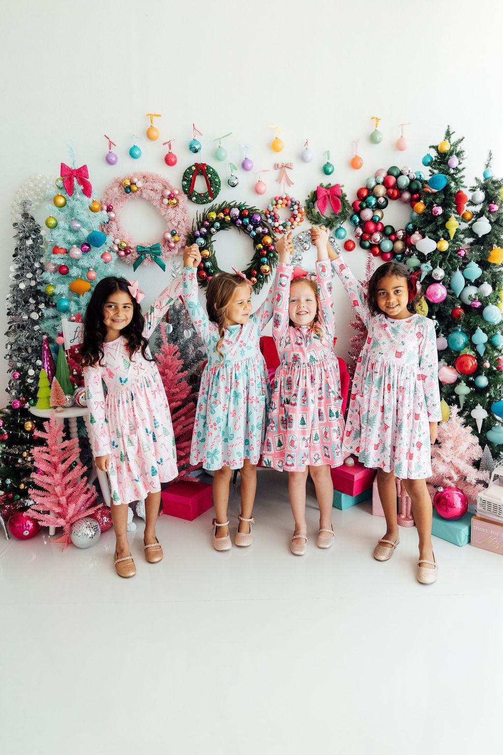 Girls' Christmas Cheer Pocket Twirl Dress Size: 5/6 by Mila & Rose Girls' Christmas Cheer Pocket Twirl Dress Size: 5/6 by Mila & Rose